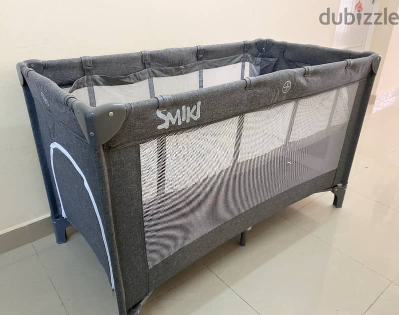 Smiki Baby Crib with FREE Baby Mattress 0