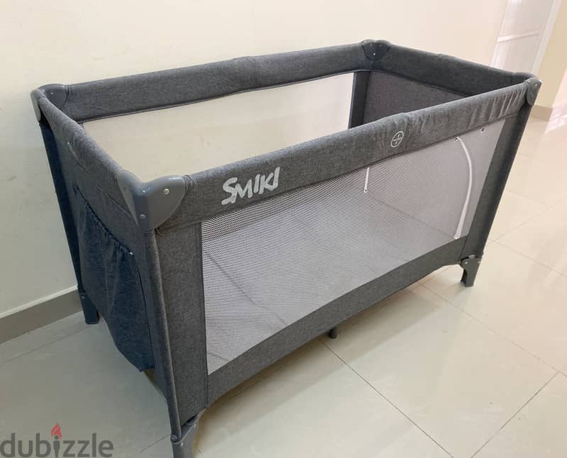 Smiki Baby Crib with FREE Baby Mattress 8