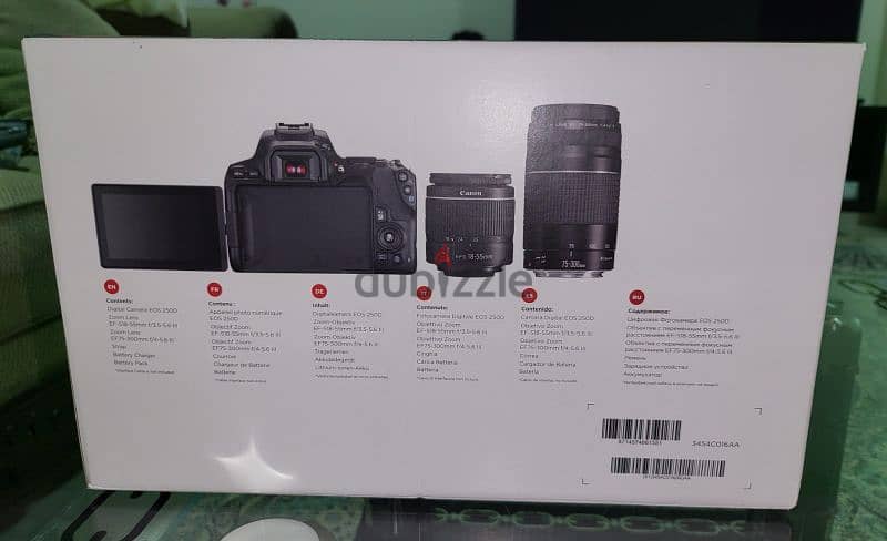 Brand New Canon 250d with dual lens.  Under warranty. 5