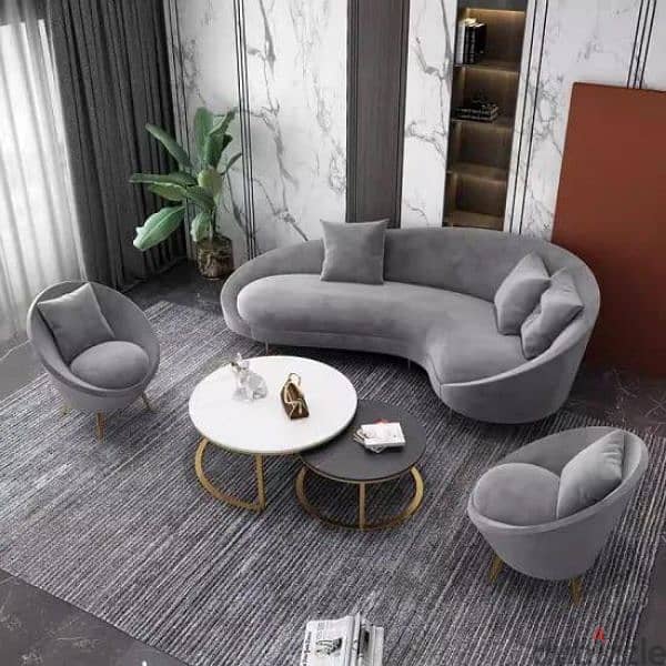 brand new model sofa set l shape with bad 3