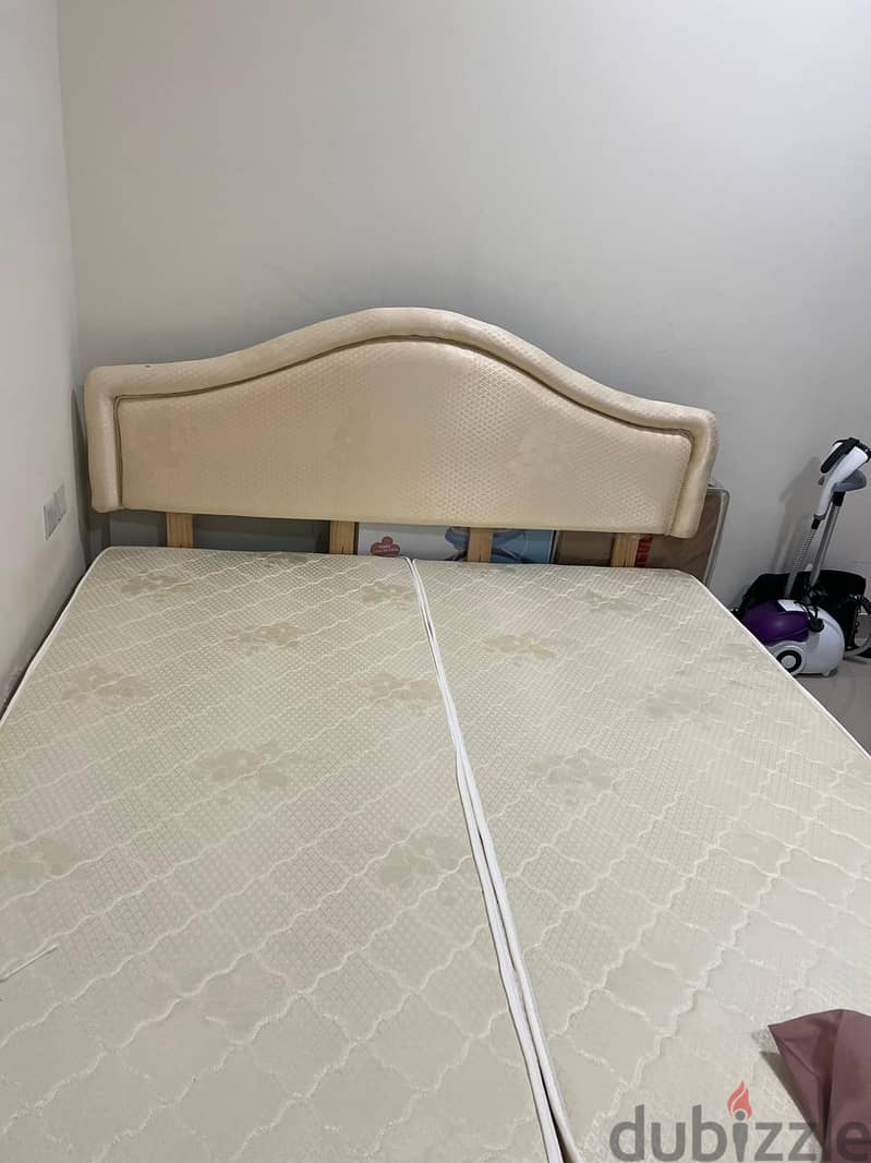 King size cot with mattress 1