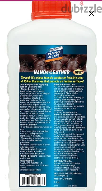 Best Nano4life Nano Ceramic for Leather Car Seat , Sofa , 0