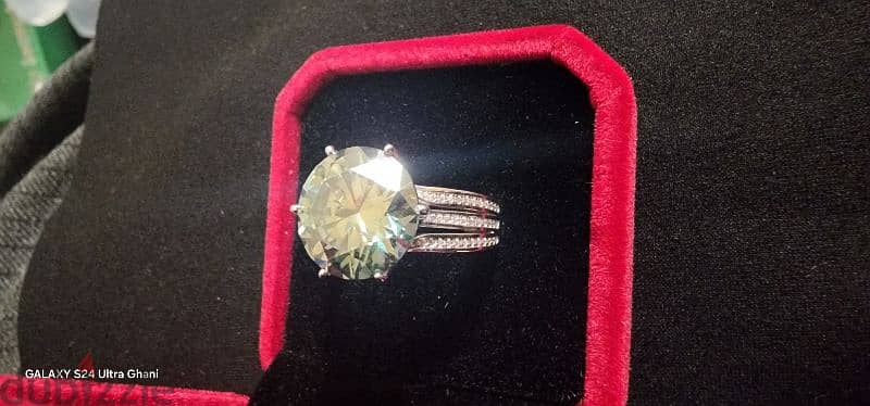 10 carat mosanite diamond ring in silver ring 925 4