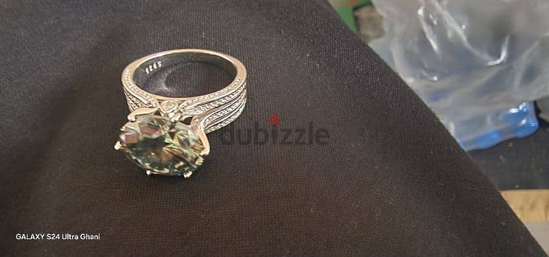 10 carat mosanite diamond ring in silver ring 925 6