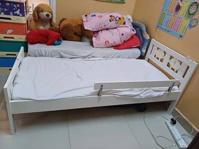 Bed frame with mattress for kids