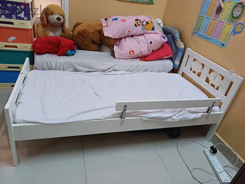 Bed frame with mattress for kids 0