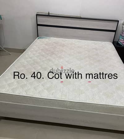 Queen size cot + Mattress