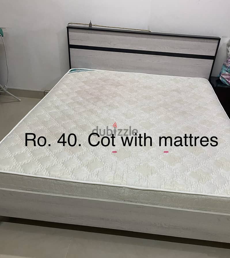 Queen size cot + Mattress 0