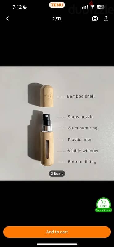 Luxury bamboo atomizer set 0