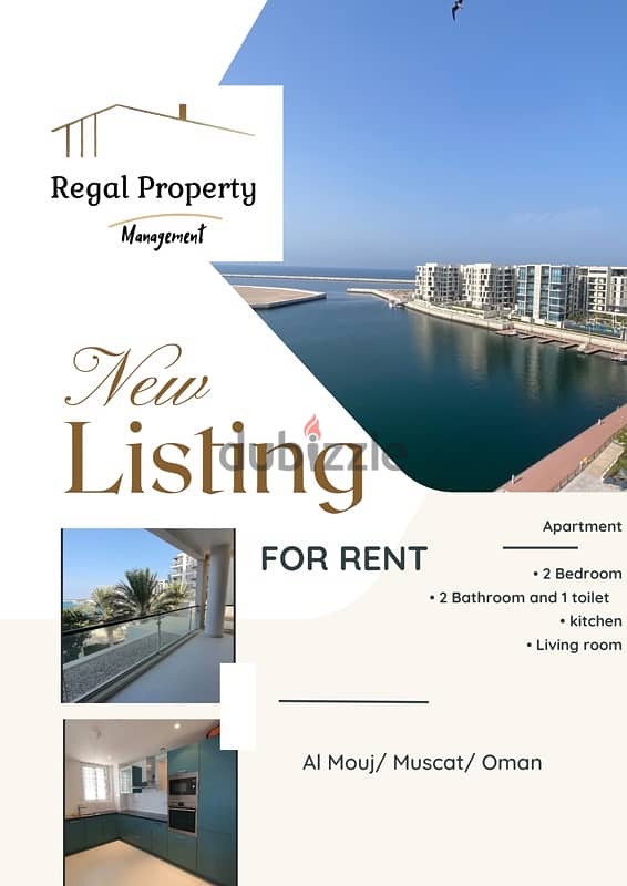 wonderful marina and sea view 2 bedrooms for rent in almouj 0