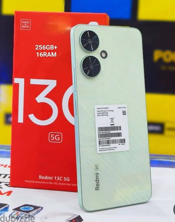 REDMI 13C 5G 256GB 8+8RAM ONE YEAR WARRANTY 0