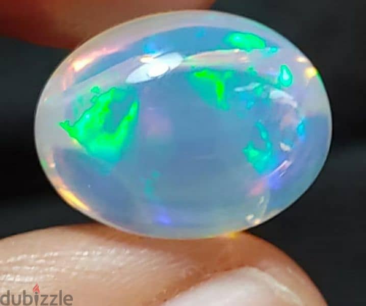 حجر أوبال غير معالج طبيعي مع إثبات natural opal stone with lab prove 1