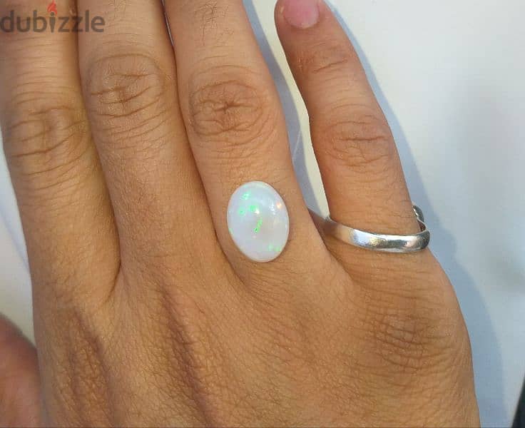 حجر أوبال غير معالج طبيعي مع إثبات natural opal stone with lab prove 4