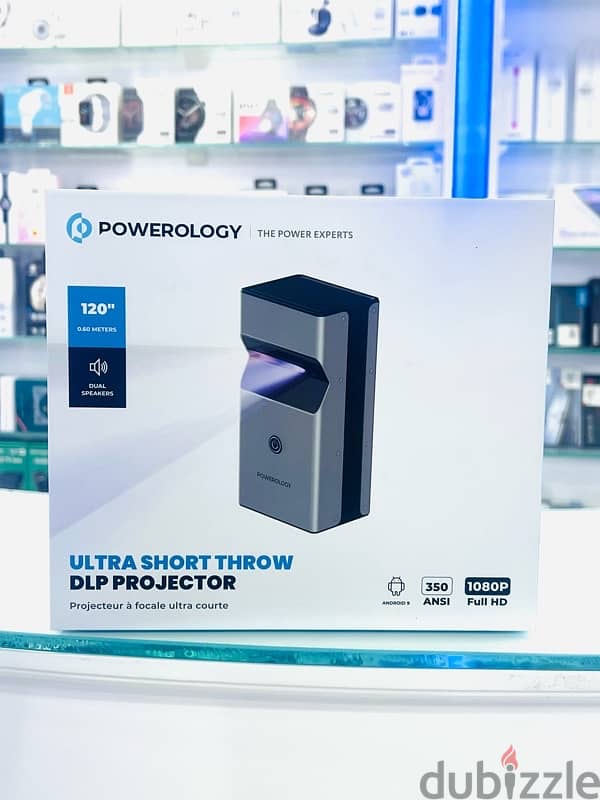 Powerology 4K Ultra Short Throw DLP Projector 2+16GB 0