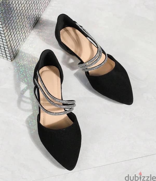 Brand New Crystal Flat Mule - Size 40 3