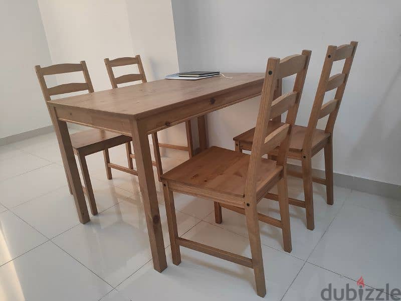 IKEA Table and wooden shelf for Sale 2