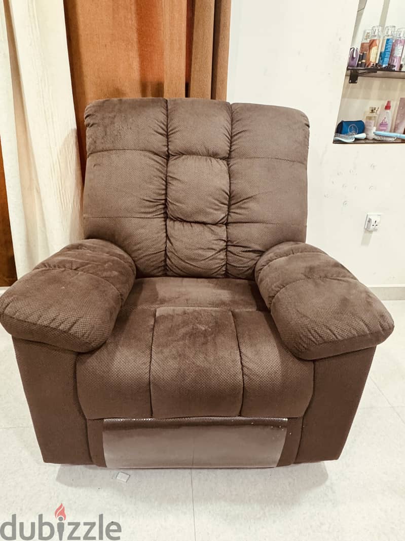 Danube Benedict 1 Seater Fabric Recliner Sofa 0