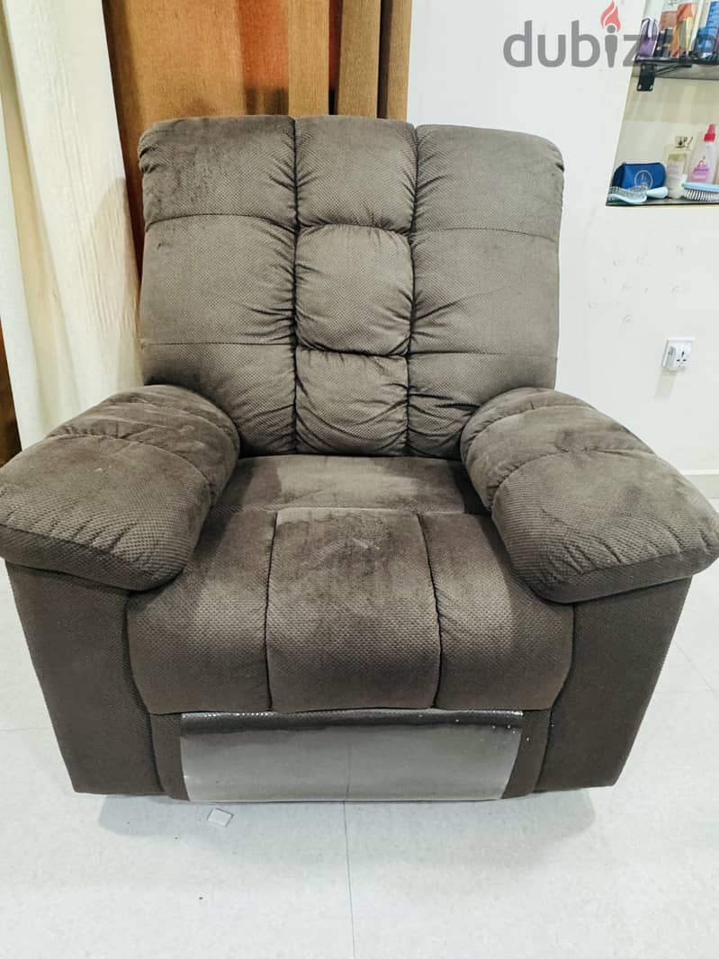 Danube Benedict 1 Seater Fabric Recliner Sofa 1