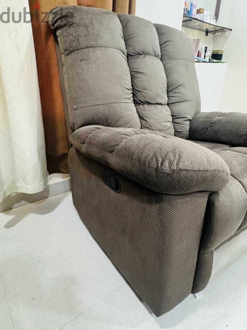 Danube Benedict 1 Seater Fabric Recliner Sofa 2