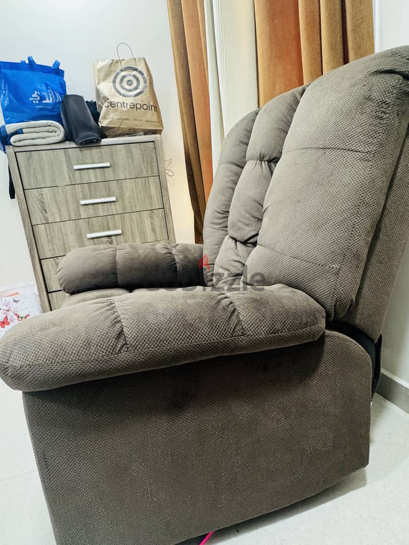 Danube Benedict 1 Seater Fabric Recliner Sofa 3