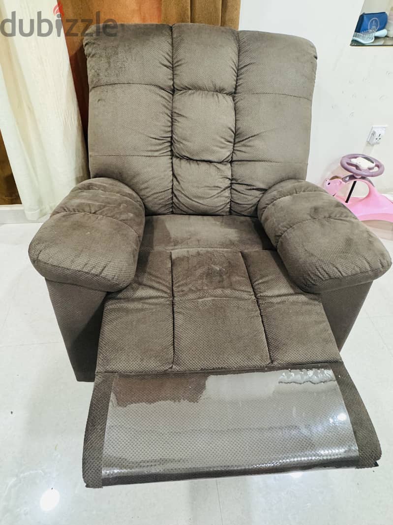 Danube Benedict 1 Seater Fabric Recliner Sofa 4