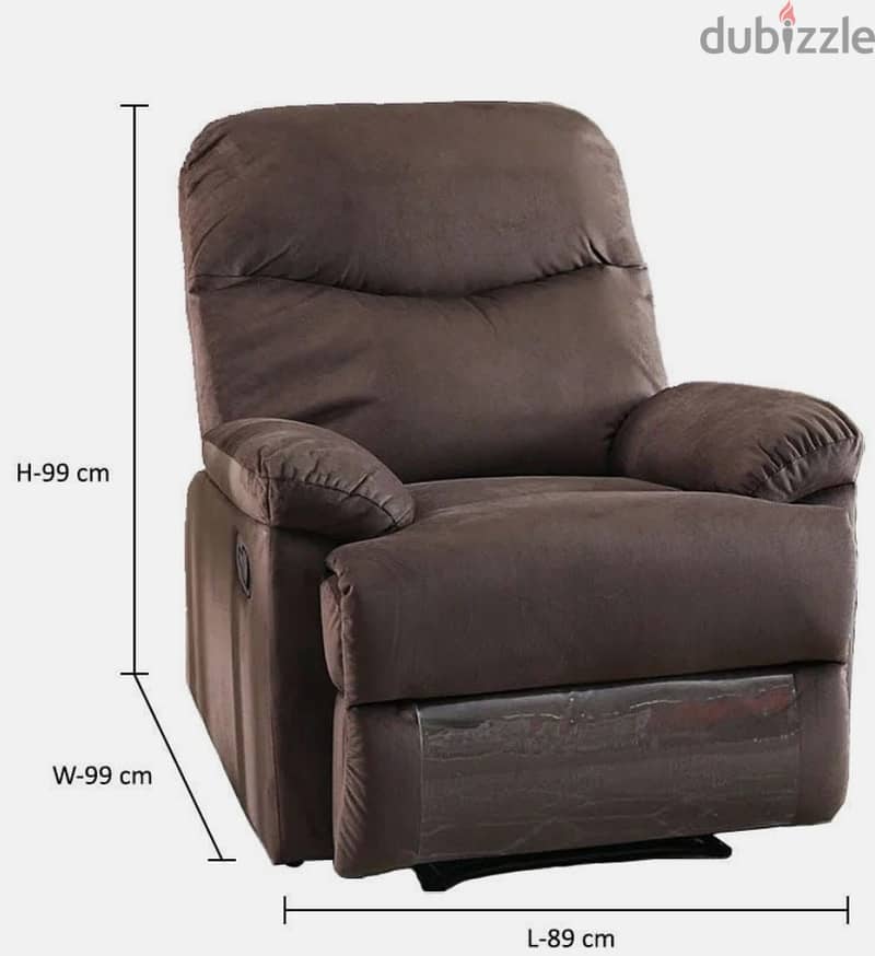 Danube Benedict 1 Seater Fabric Recliner Sofa 9