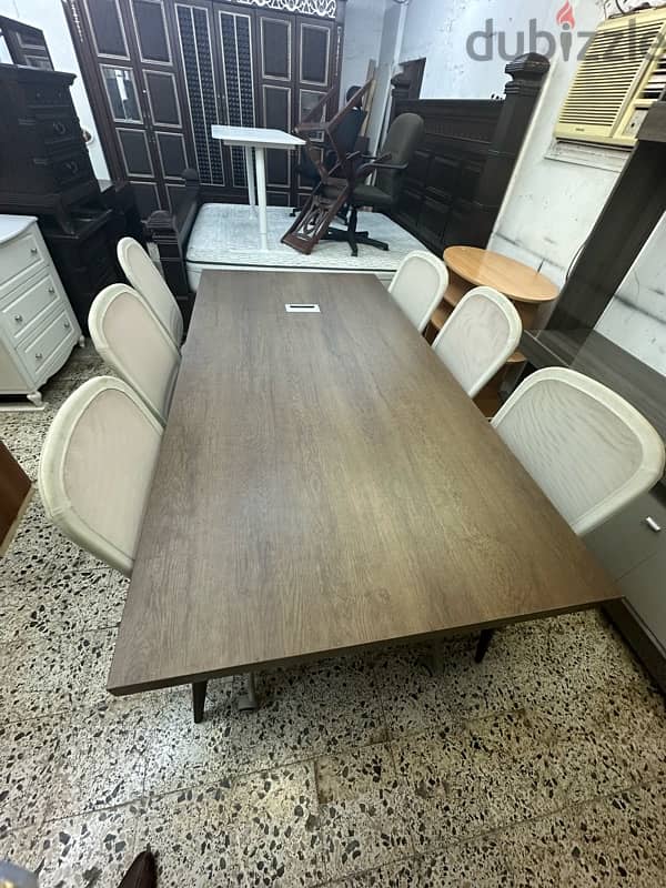 meeting table with 6 chairs for sale almost like new 0