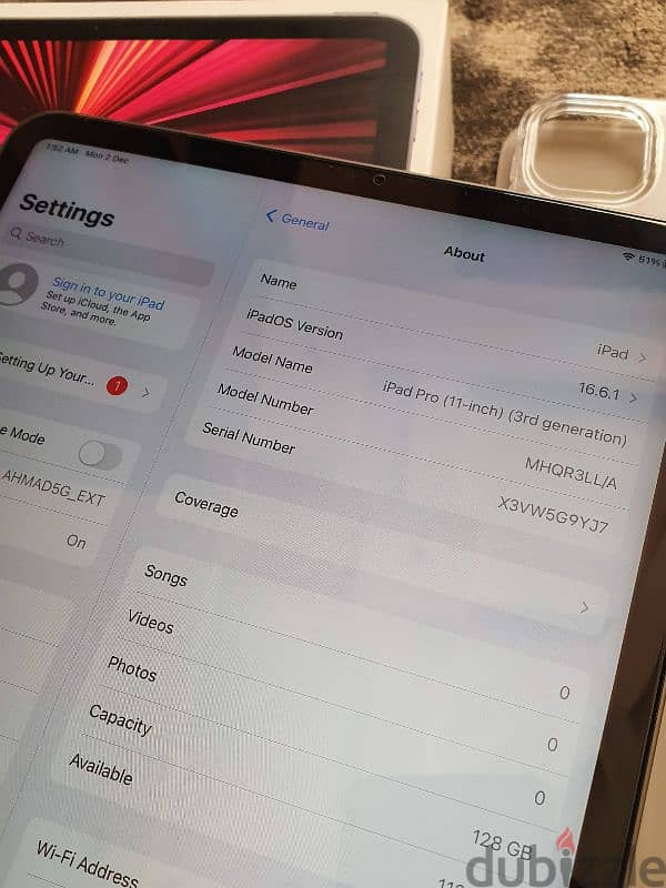 iPad Pro (3rd gen) m1 128gb almost new condition 5