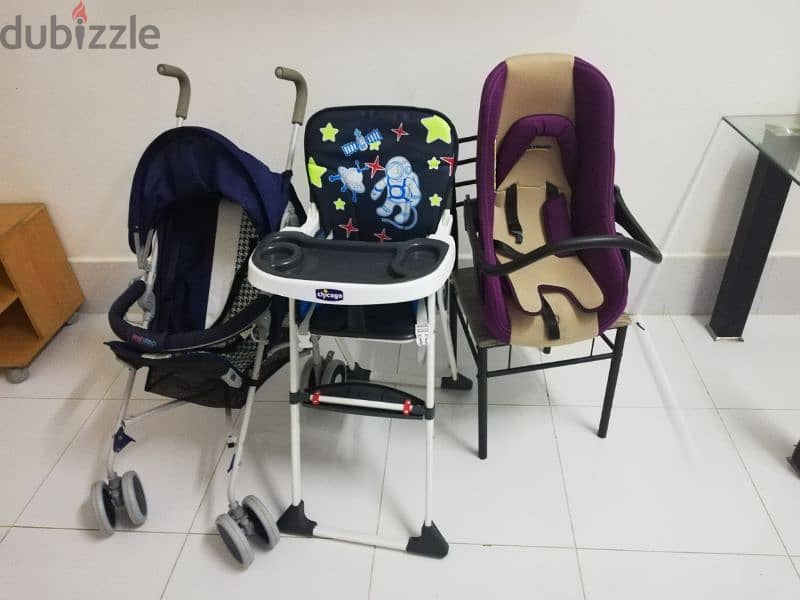 Baby stroller, chair and car chair 0