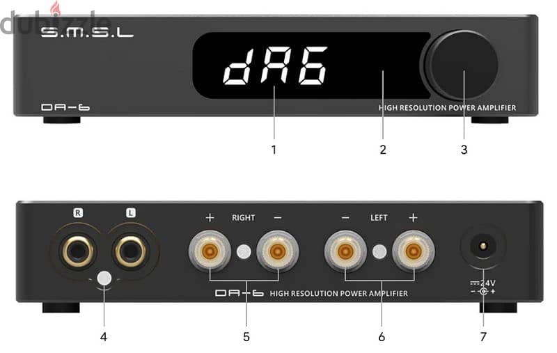 SMSL DA6 amplifier with remote 0