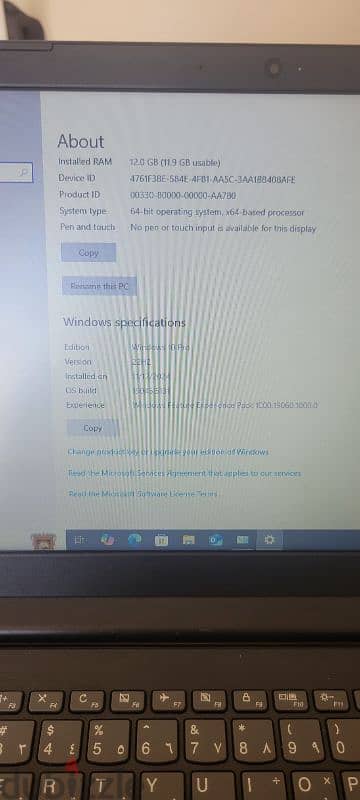 Lenovo laptop 1TB memory 12 gb ram 4