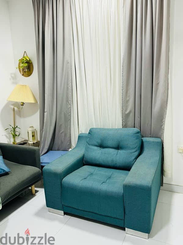 single sofa green colour for sale 0