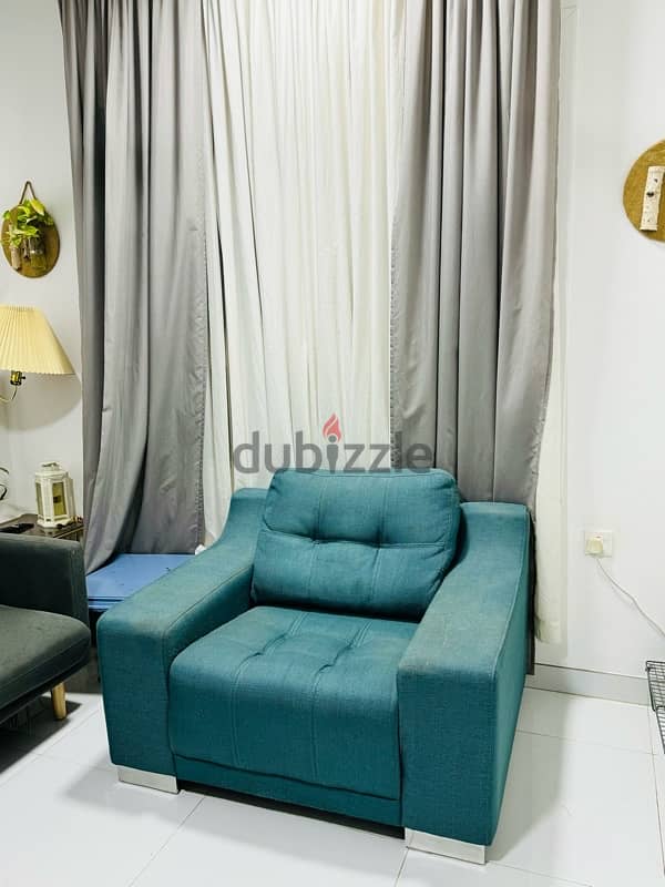 single sofa green colour for sale 1