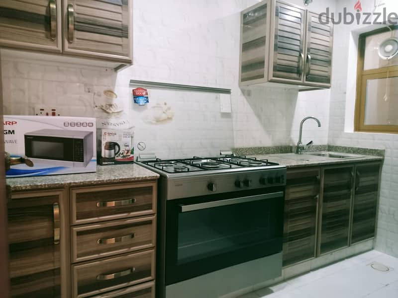 1BHK FOR RENT  IN BAWSHARFULLY FURNISHED NEAR ALMAHA STREET 7