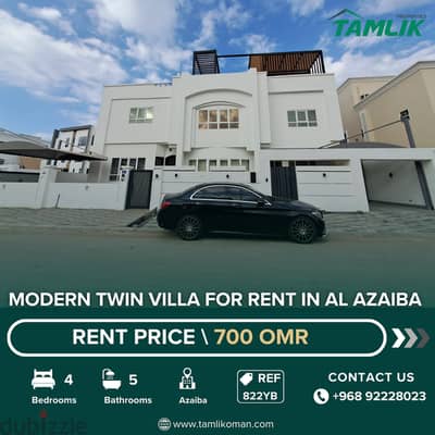 Modern Twin Villa for Rent in Al Azaiba | REF 822YB