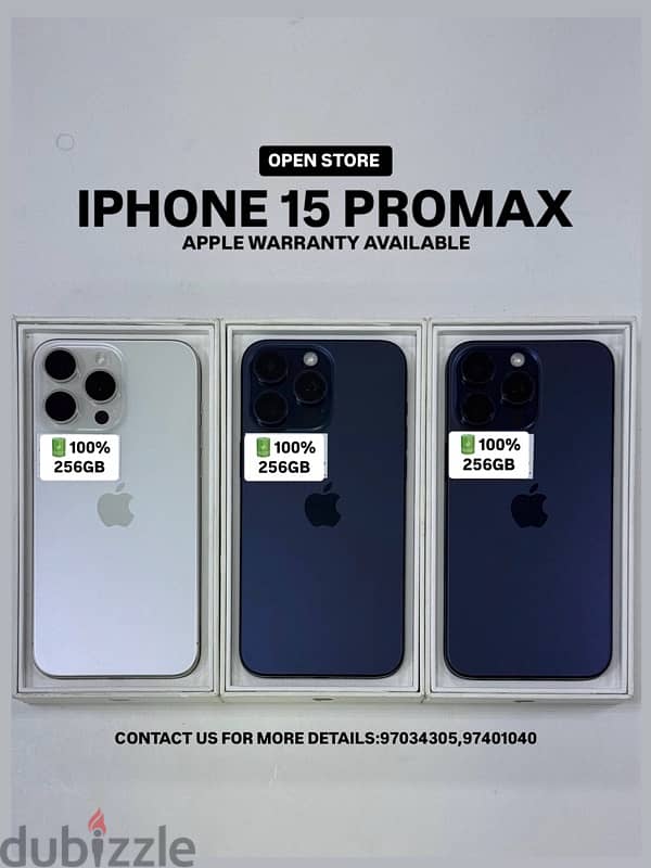 iphone 15 promax 256 with apple warranty 0