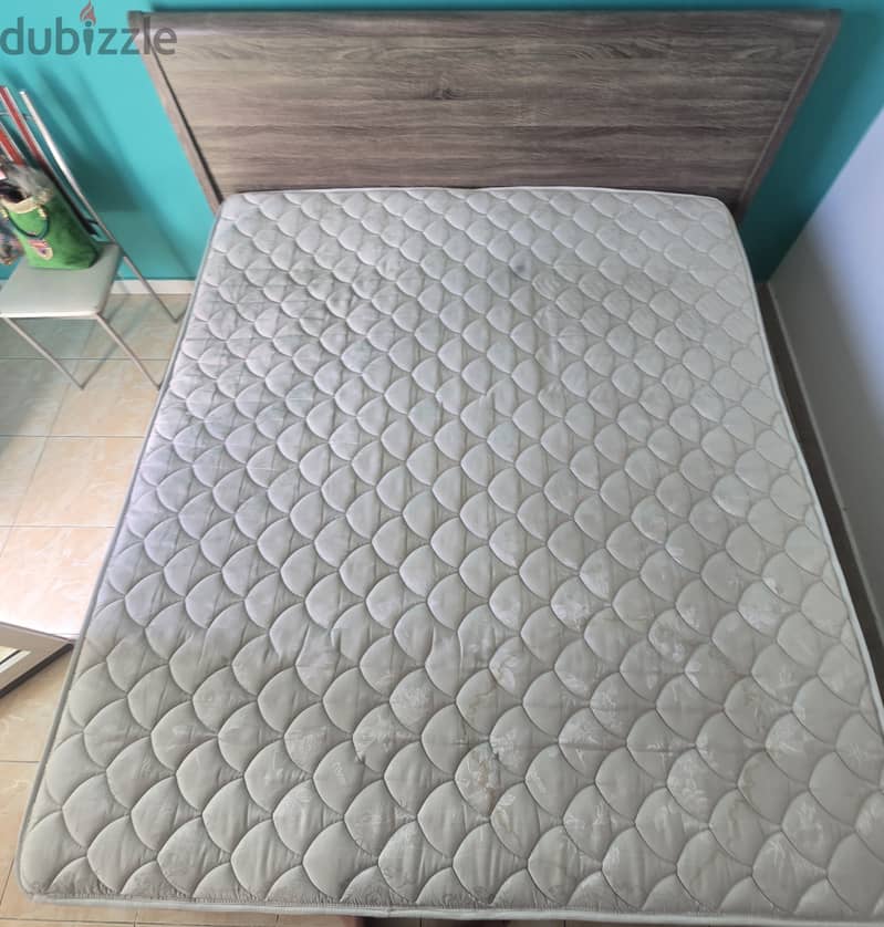 KING SIZE BED WITH MEDICATED MATTRESS. . EXCELLENT MINT CONDITION. 1