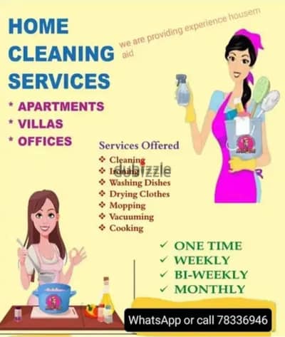 female house cleaning service available, part time work, deep cleaning