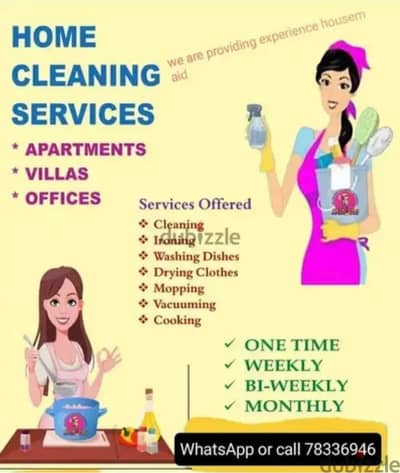 female house cleaning service available,part time work, deep cleaningl