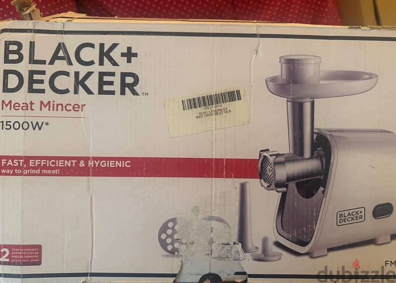 Black + Decker meat mincer grinder new 1500watt 0