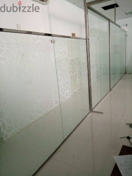 we are doing temprad glass partation and glass door maintenance work 4