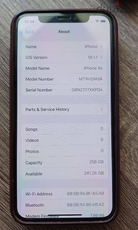 Apple IPhone XS 256 GB 0