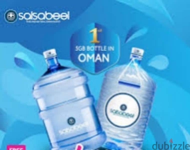 Water Bottle/Cans of Oman Oasis and Salsabeel for sale 4 pieces each 1