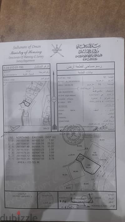 ارض للبيع من مآلك مباشر في ولاية مسقط