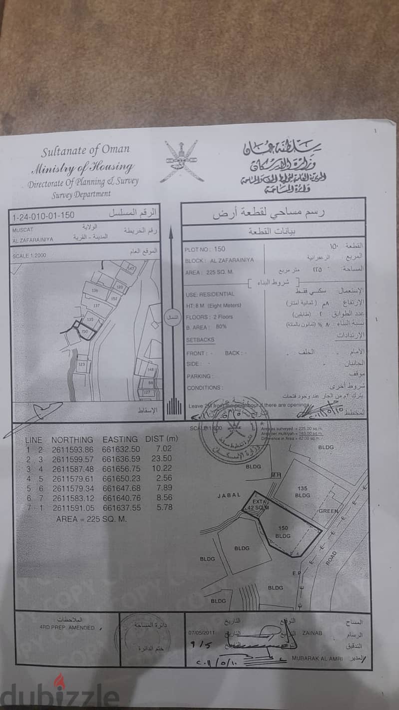 ارض للبيع من مآلك مباشر في ولاية مسقط 0