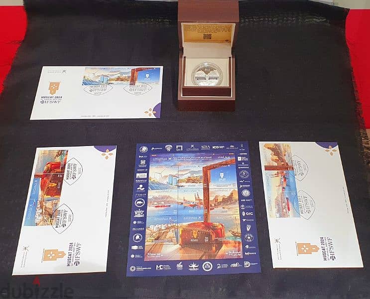 Commemorative Silver Coin IFSWF 2024 woth Stamps 3