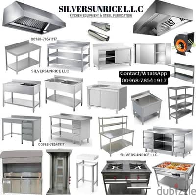 manufacturing ss kitchen table, sink & hood for kitchen