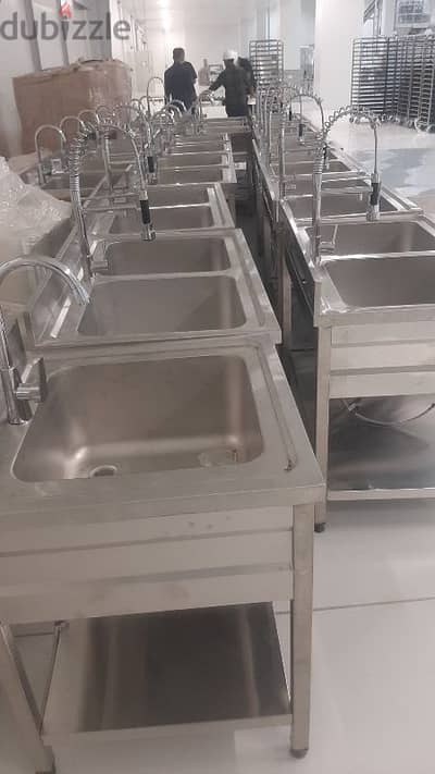 steel table sink hood