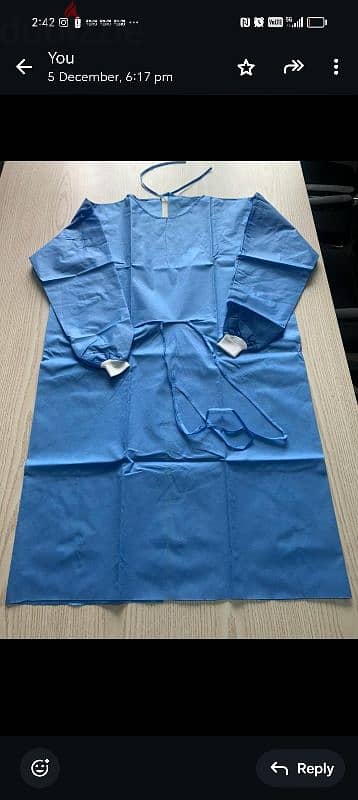 medical items, gowns