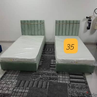 King Size Wooden Velvet Bed